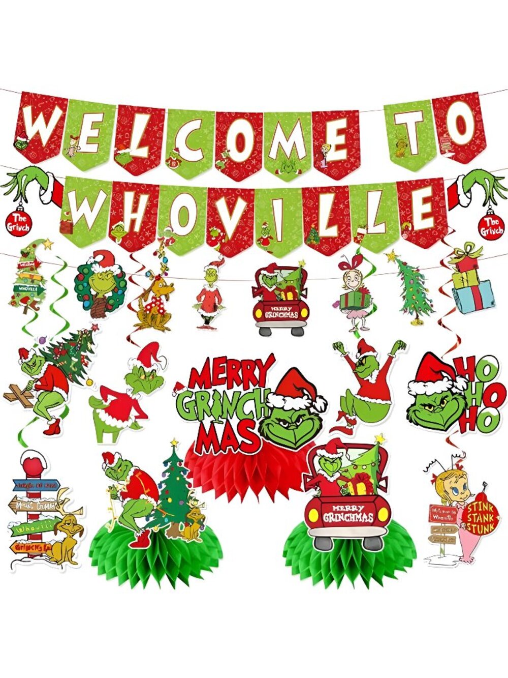 Christmas Decor Welcome To Whoville Decorations Set Includes The Christmas Decor